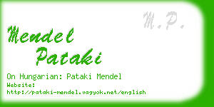 mendel pataki business card